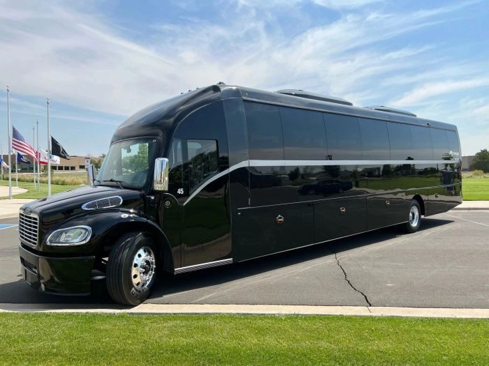 Black coach bus – Parker party bus rental