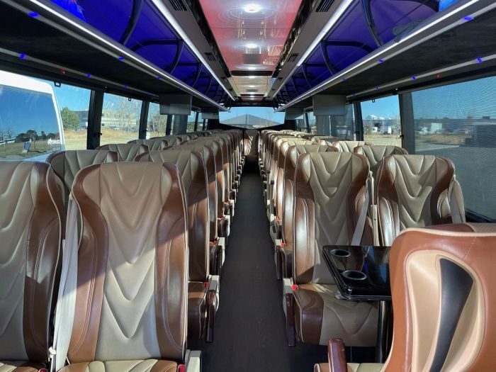 Charter coach interior – Parker party bus rental