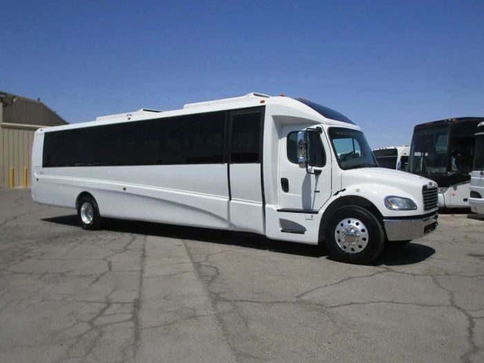 Large white party bus – Parker party bus rental